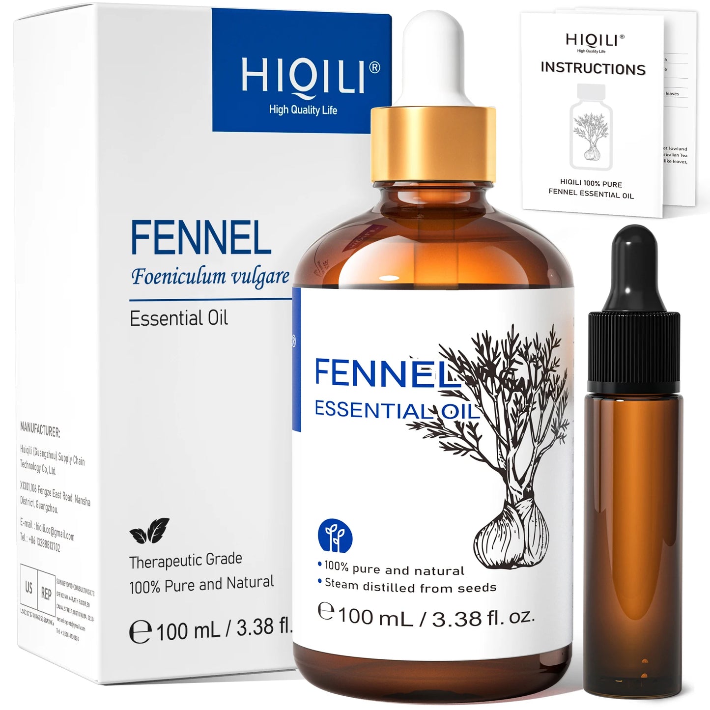 HIQILI 100% Pure 100ml Essential Oil