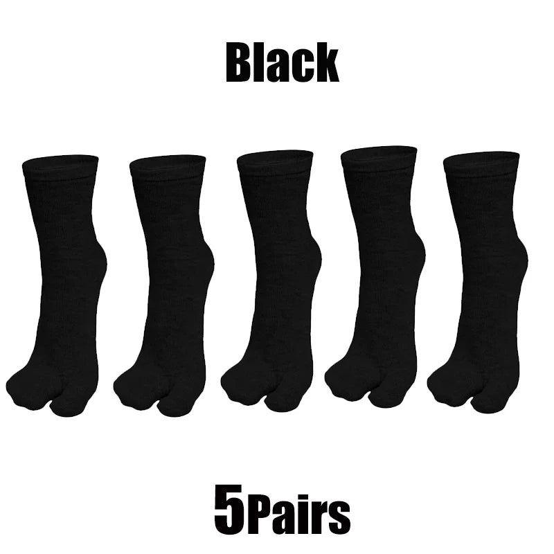 Unisex Japanese Style Cotton Tabi Two-Finger Socks