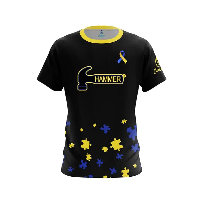 Hammer Motivational Text Split Color Performance Bowling Jersey