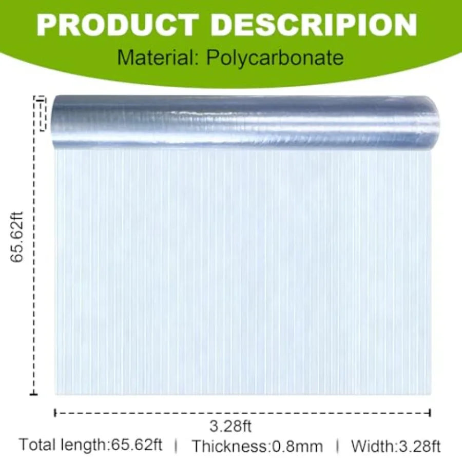 Polycarbonate Roofing Sheet Thick Rainproof Transparent Insulated Clear Greenhouse Panels