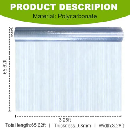 Polycarbonate Roofing Sheet Thick Rainproof Transparent Insulated Clear Greenhouse Panels