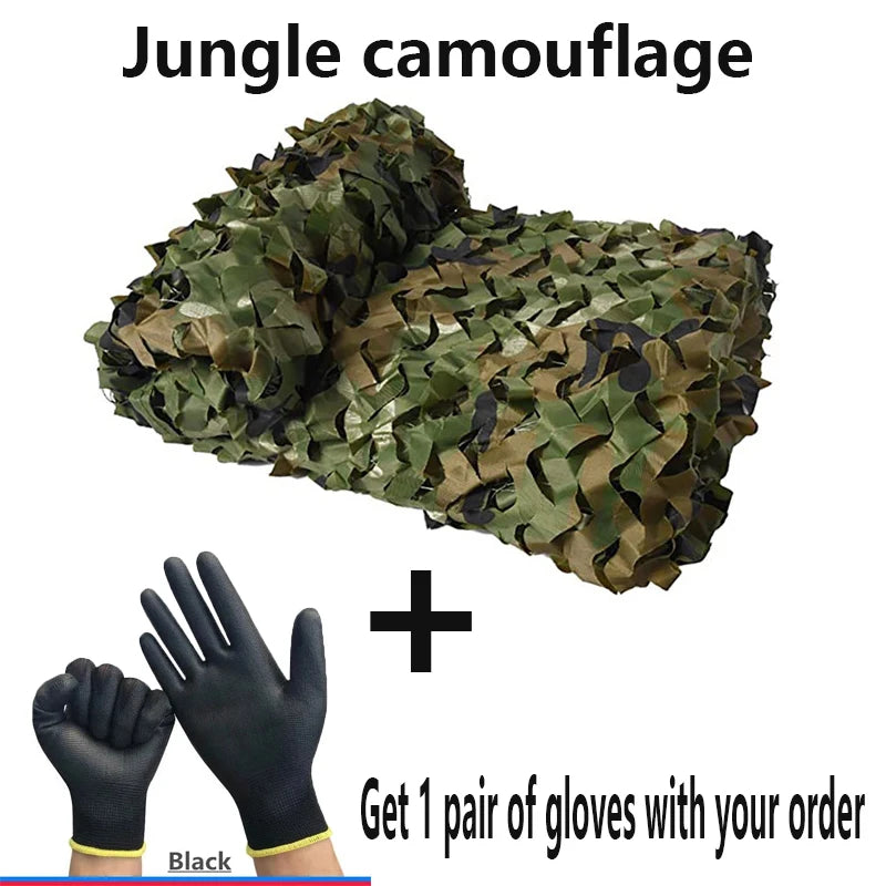 Multi-Purpose Military Camouflage Netting for Outdoor Shade & Decor