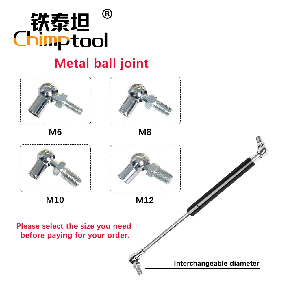 1 Pc Metal Ball Joint Gas Spring Universal Shock Absorber Hydraulic Lift