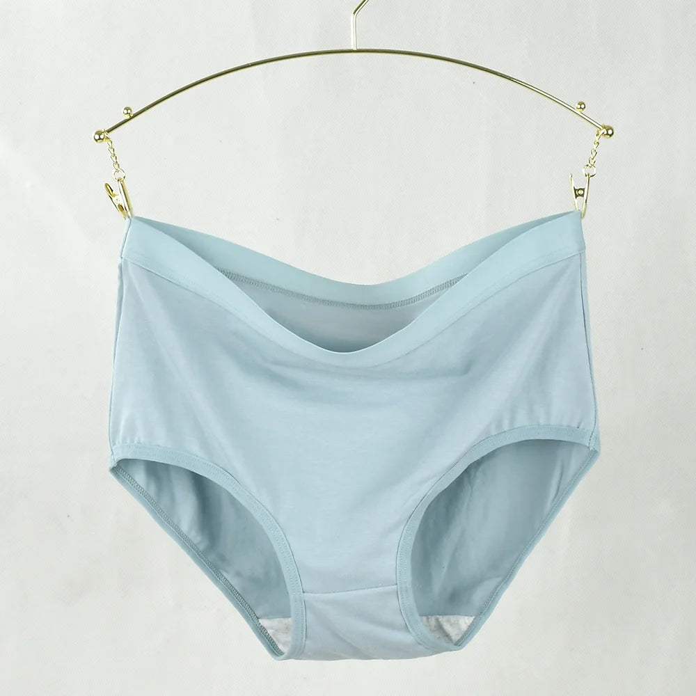 Pure Cotton Women's High-Waist Briefs & Mom Underwear