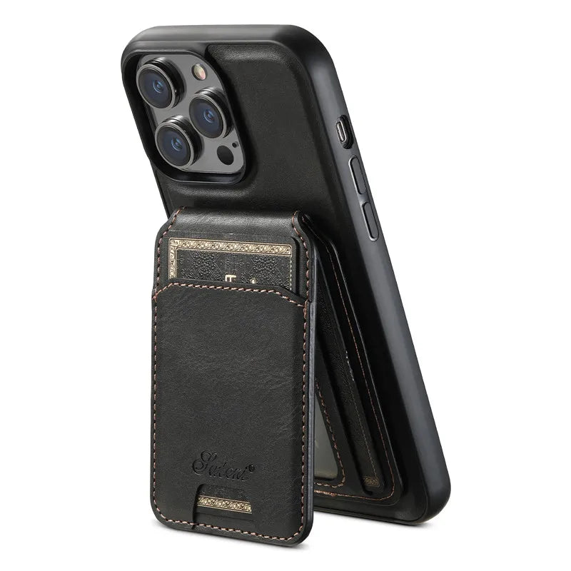 2-in-1 Detachable Magnetic MagSafe Wallet Leather Phone Case for iPhone