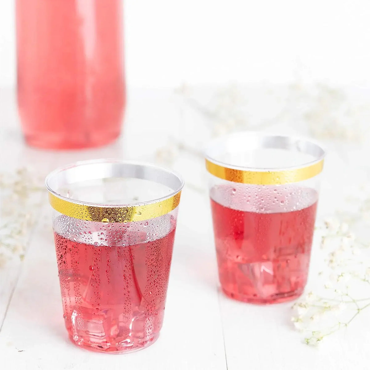 50-Pack 10oz Disposable Plastic Party Tumblers - Clear Aviation Cups