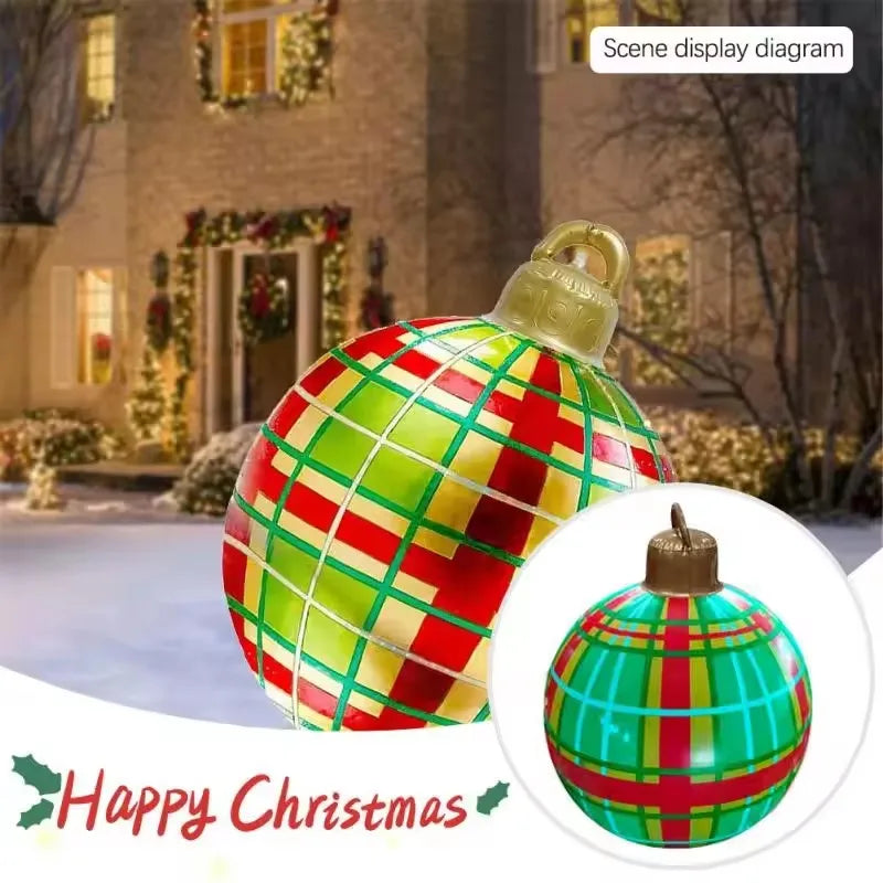 60cm Outdoor Inflatable Christmas Ornament Ball (PVC)