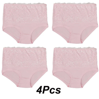 4Pcs Floral Crochet Briefs