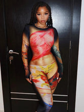 Weird Colorful Print Jumpsuit