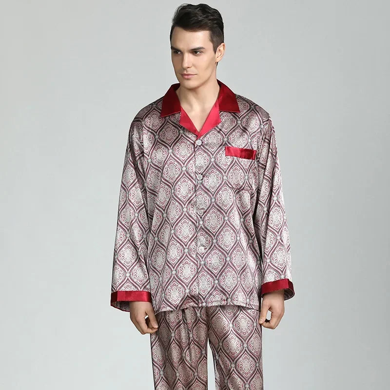 Satin  Cozy Soft Long Sleeve Pajama Set