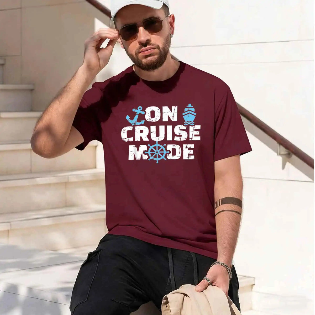 Men’s 100% Cotton Short Sleeve Graphic T-Shirt – Casual Breathable Summer Tee