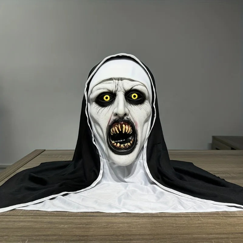 Frightening Nun Cosplay Horror Latex Mask