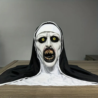 Frightening Nun Cosplay Horror Latex Mask