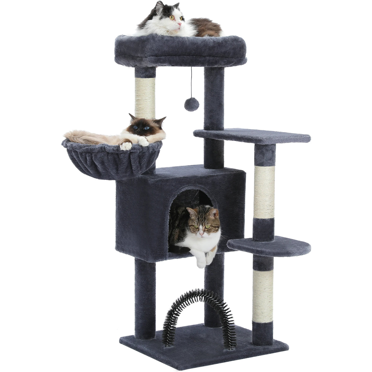 PAWZ Road Multi-Level Cat Tree Tower - 41" Indoor Cat Condo with Plush Perch & Sisal Scratching Posts