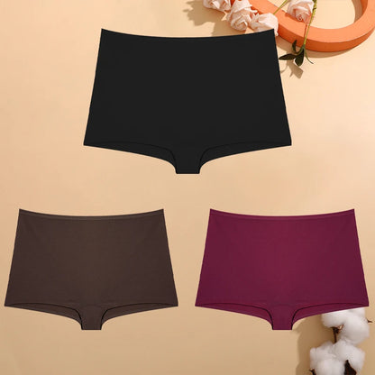 FINETOO 3PCS Cotton Boyshorts