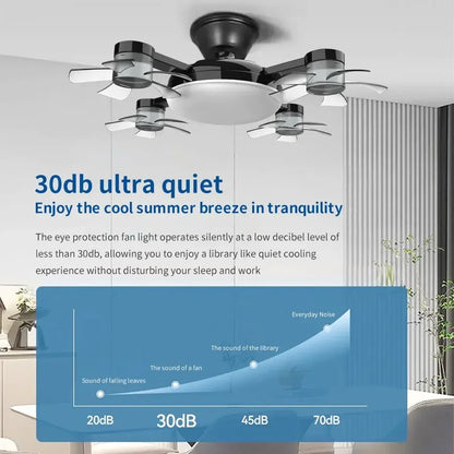 Modern Drone Design 2-in-1 Ceiling Fan Light with Remote