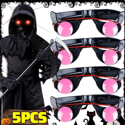 Glow-in-the-Dark Red LED Horror Glasses