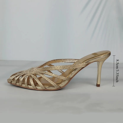 Women’s Retro Narrow Band High Heel Stiletto Pumps
