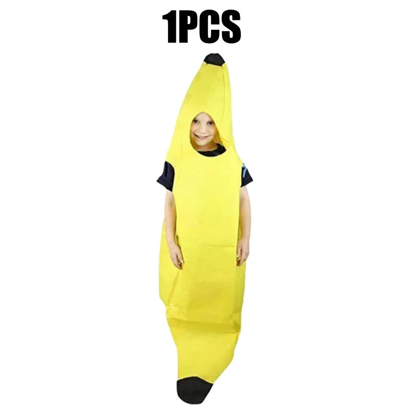 Adult Funny Banana Cosplay Costume – Unisex Fruit Suit for Halloween & Parties