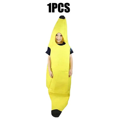 Adult Funny Banana Cosplay Costume – Unisex Fruit Suit for Halloween & Parties