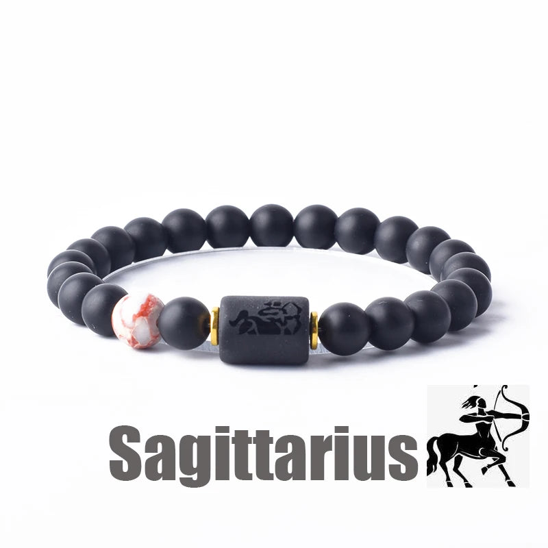 12 Zodiac Sign Constellation Beaded Charm Bracelet