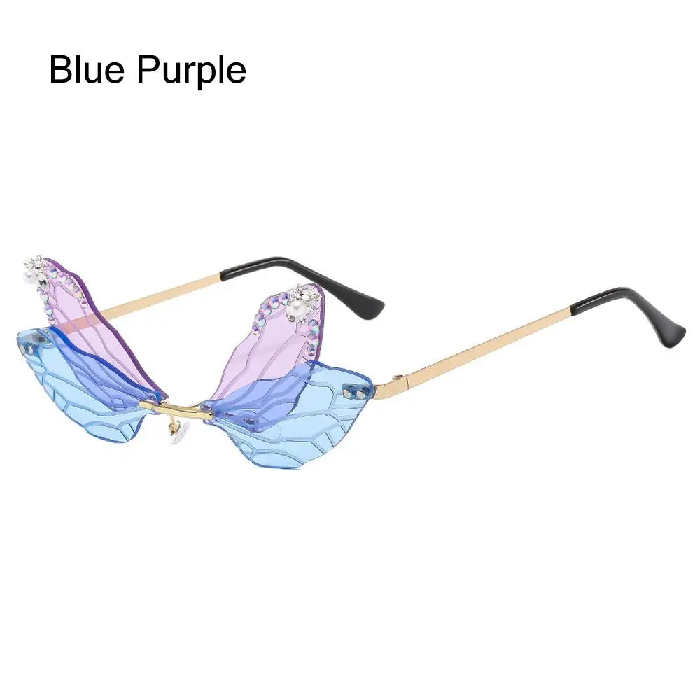 Rimless Dragonfly Wing Sunglasses