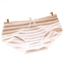 Cute Striped Bowknot Cotton Briefs