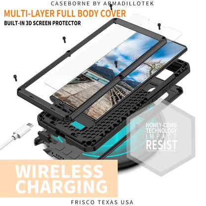 Military Grade Rugged Case for Samsung Galaxy S Series with Kickstand & Camera Cover