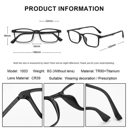 Ultra-Light Titanium Photochromic Multifocal Reading Glasses