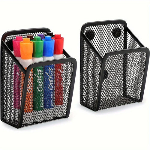 Magnetic Mesh Stainless Steel Pen Holder