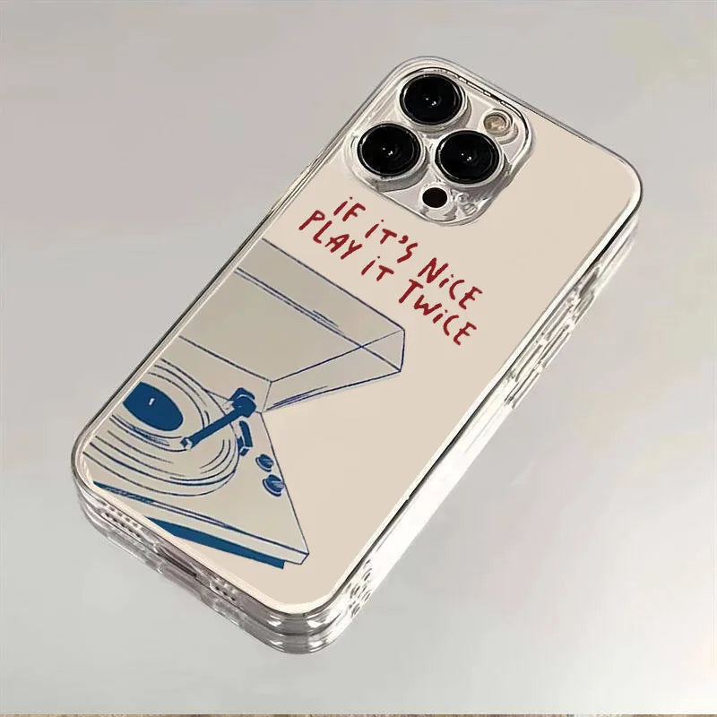 Retro Modern Music Printed iPhone Shockproof Case