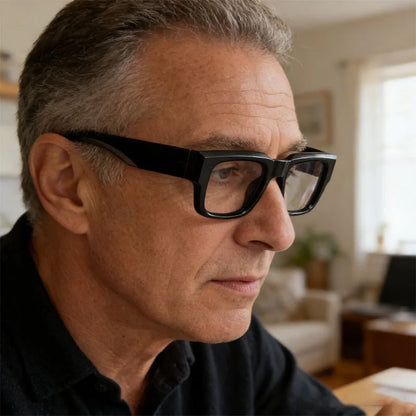Men's Retro Square Blue Light Reading Glasses