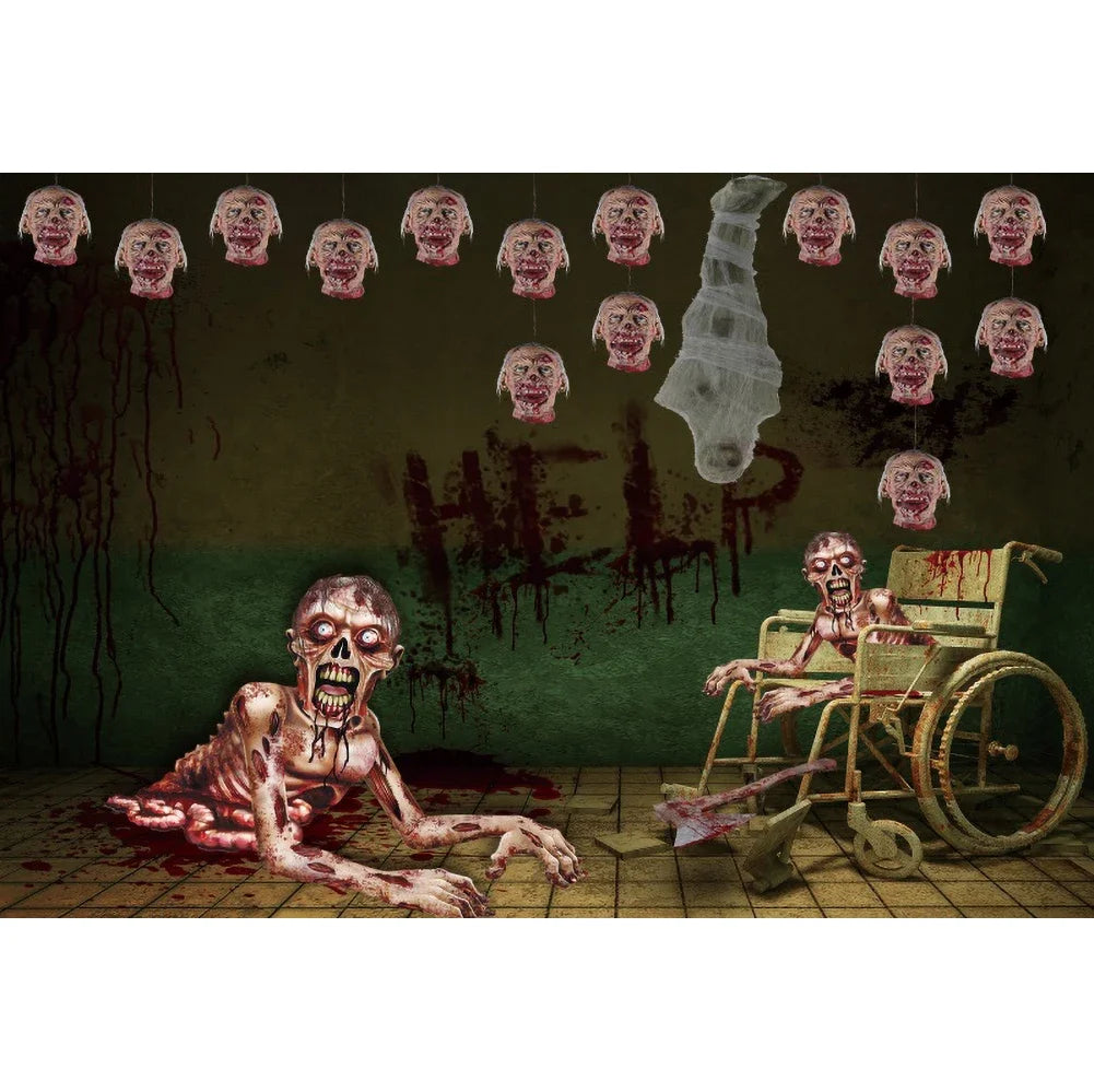 Scary Bloody Halloween Backdrop for Horror Photo Studio Props