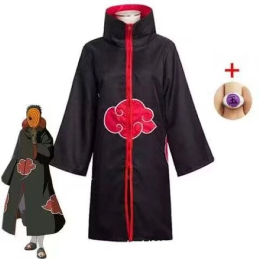 Anime Naruto Akatsuki Tobi / Obito Uchiha Cosplay Costume Set