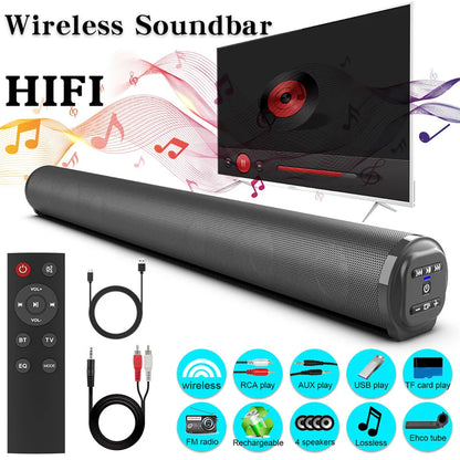 Wireless Bluetooth TV Soundbar Speaker with Subwoofer Effect