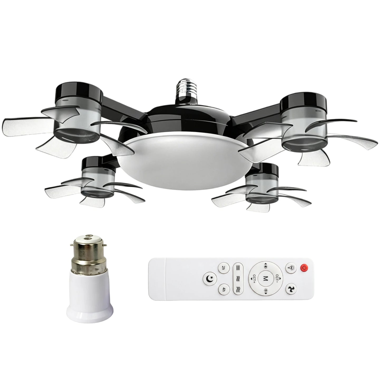Modern Socket Ceiling Fan Light with Remote
