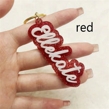 Acrylic Name Glitter Keychain Glitter