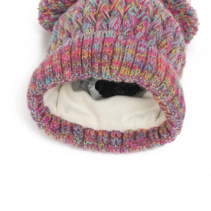 Knitted Hat Gloves Scarf Set