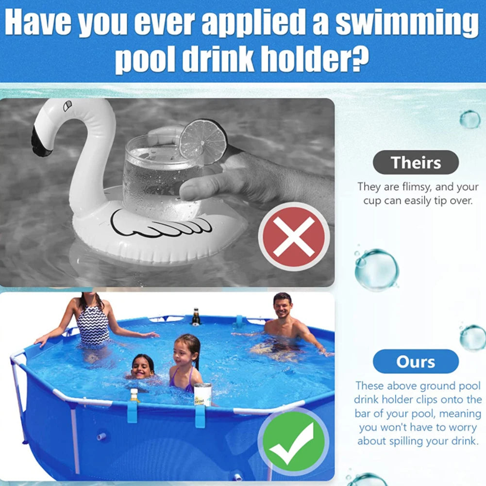 Poolside Cup Holder for Above Ground Swimming Pool