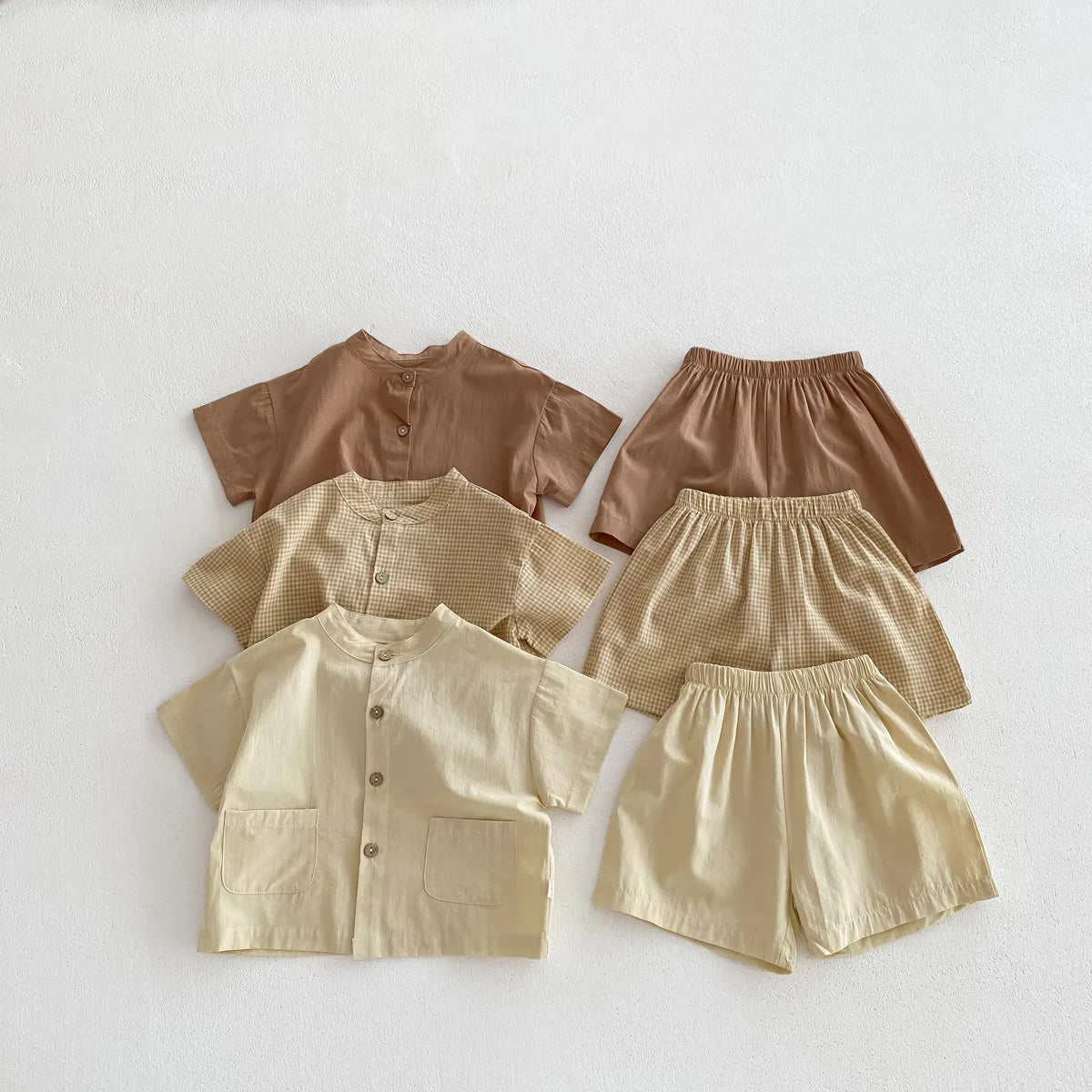 MILANCEL Toddler & Kids Short Sleeve Shirt and Shorts Set