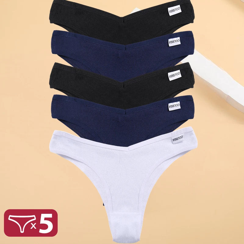 5PCS Cotton Thongs