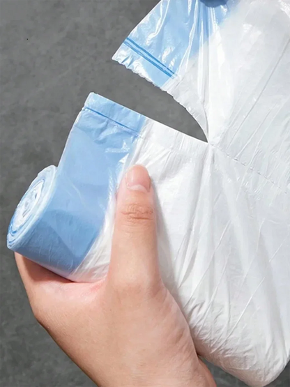 Thick Tear-Off Drawstring Trash Can Liners