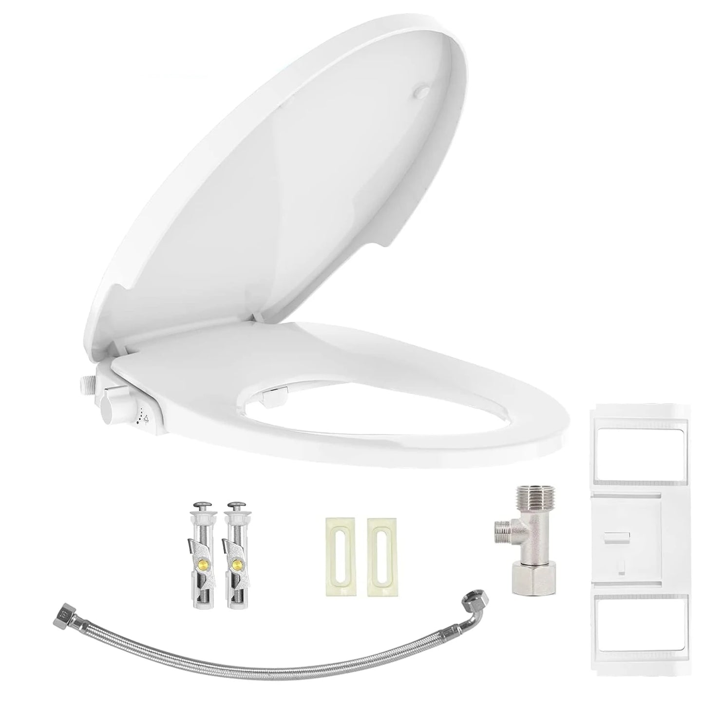 Premium Non-Electric Round Bidet Toilet Seat with Dual Nozzle