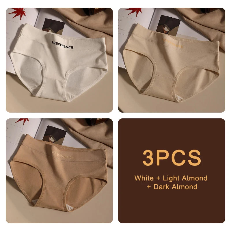 3PCS Seamless Soft Cotton Briefs