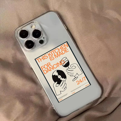 Retro Modern Music Printed iPhone Shockproof Case