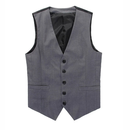 Men's Single-Breasted Slim Fit Formal Business Suit Vest