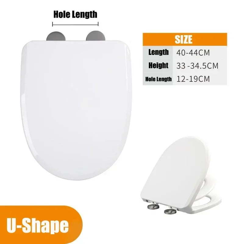 Slow-Close Double Layer Toilet Seat with Built-in Child Potty Training Cover