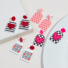 Acrylic Geometric Love Drop Earrings