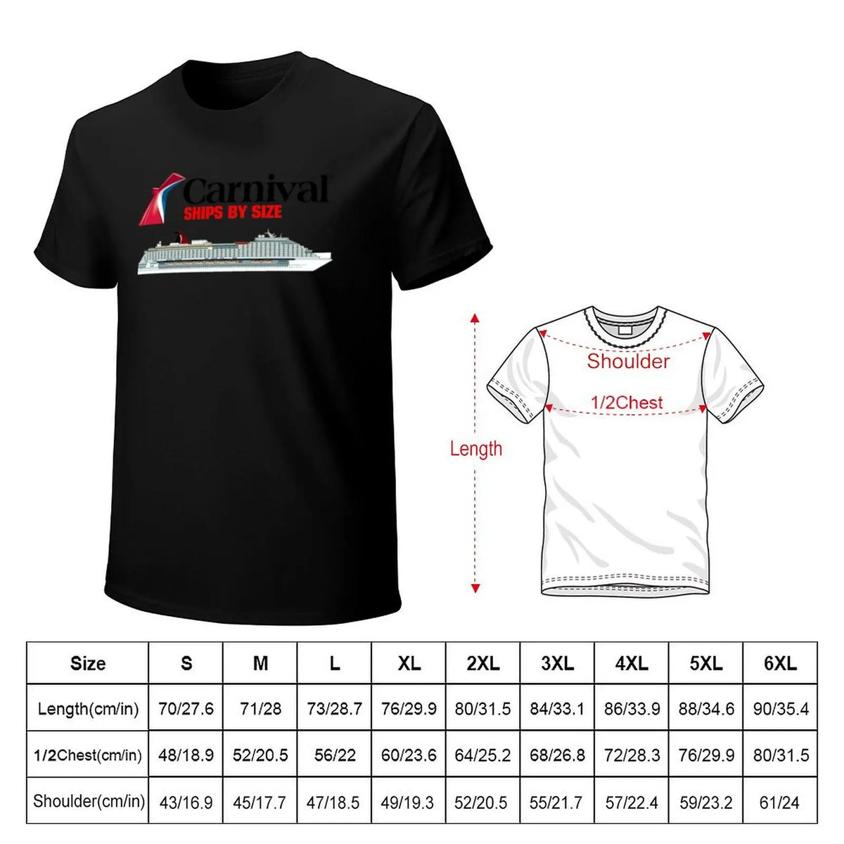 Carnival Cruise Ships by the Sea Men's Short-Sleeve T-Shirt
