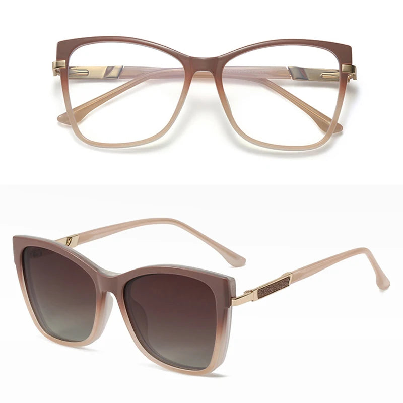 VICKY TR90 Polarized Magnetic Clip-on Sunglasses for Men and Women